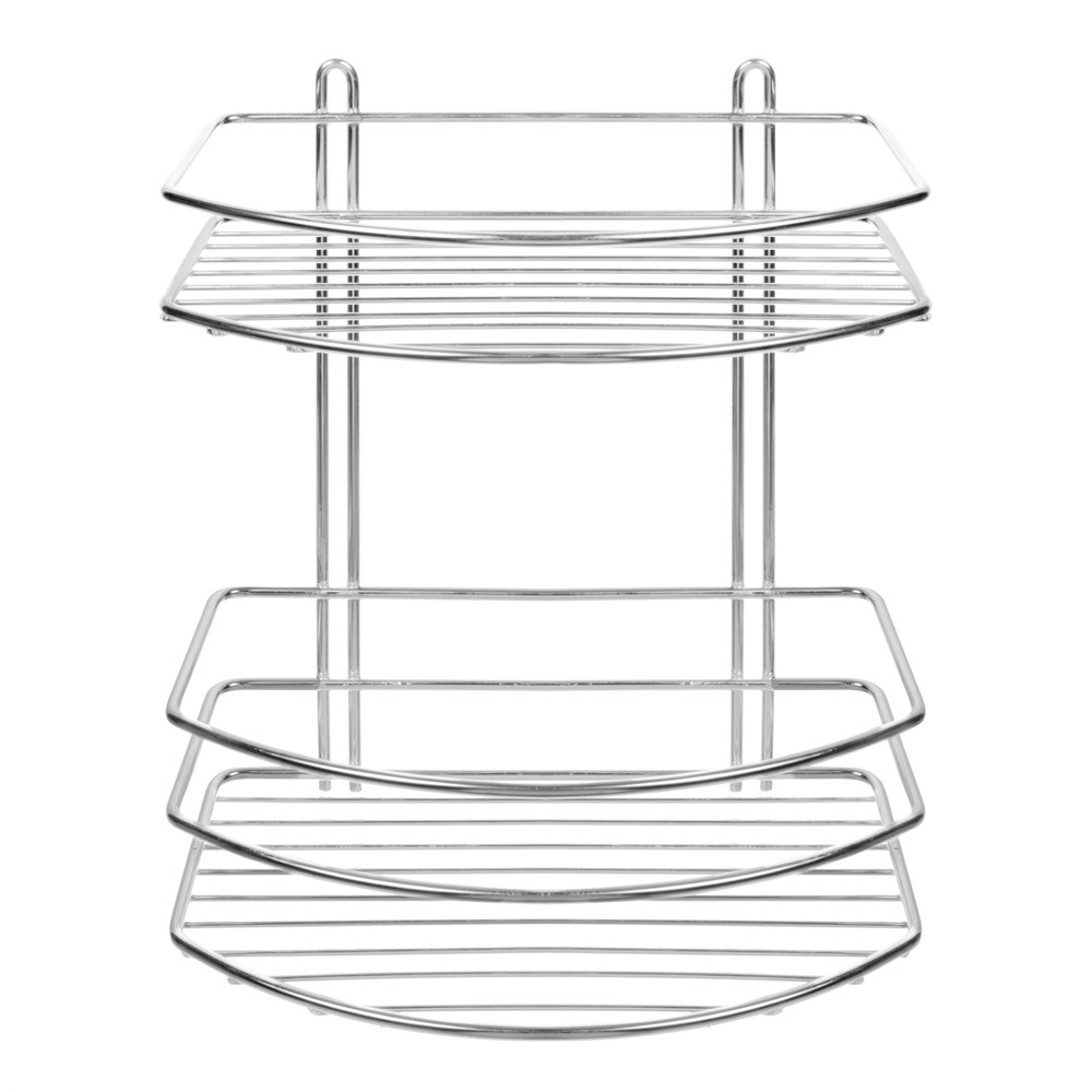 Полка для ванной овал 2 яруса гальваника цинк,цвет хром - 599 руб. -  РемоКолор Professional