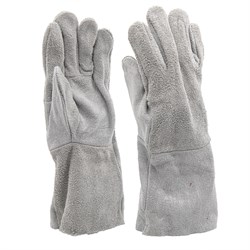 Краги спилковые, серые  (шт.) 24-3-001