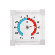 Термометр оконный, биметаллический, квадратный, ТББ, 10x70x75 мм