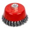 Щетка для УШМ чашечная 100 мм стальная, гайка м14 45-1-205