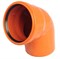 Отвод канализационный, наружная, рыжий, 90 градусов, 110мм 141-137