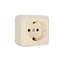 Розетка накладная, одинарная, 16А, с/з бежевая, ОЛИМП 89-7-1112