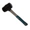 Киянка резиновая черная, фиберглассовая рукоятка, 230 г, Ремоколор 38-6-203